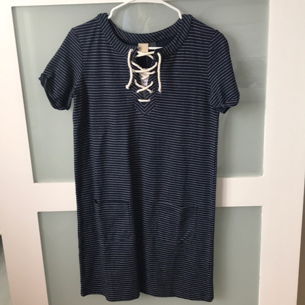 Roxy Lace Up T-shirt Dress